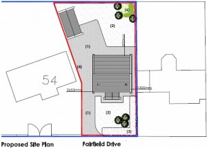 54 Fairfield Drive site plan